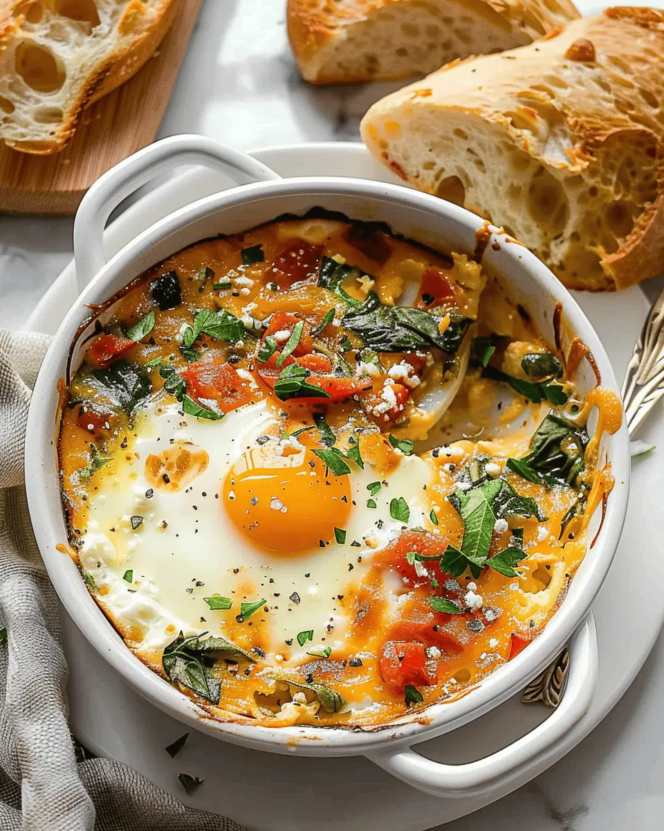 Baked Feta Eggs: Easy Recipe with Turkey Bacon Twist