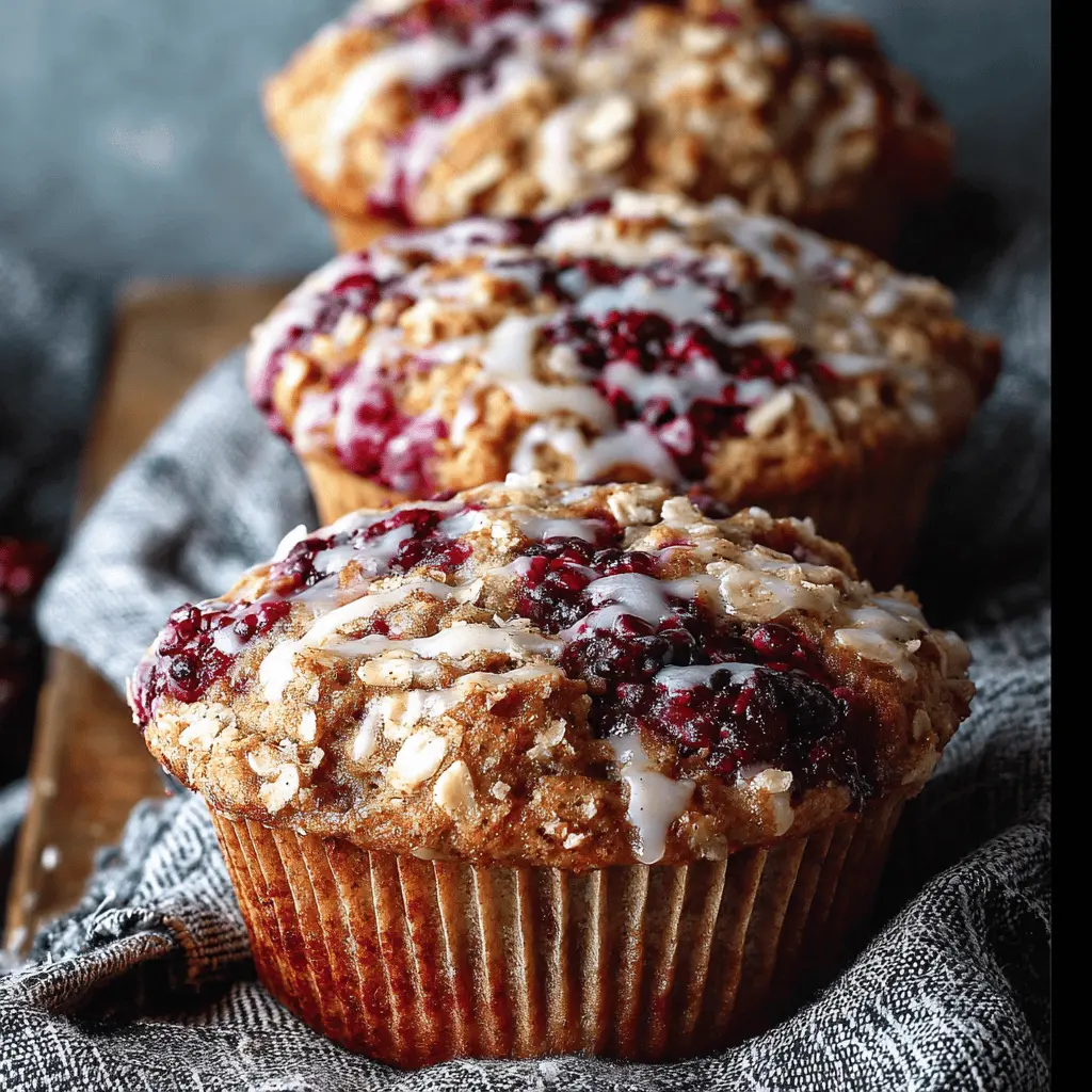 Blackberry Cinnamon Swirl Oatmeal Muffins: Easy and Delicious Delight