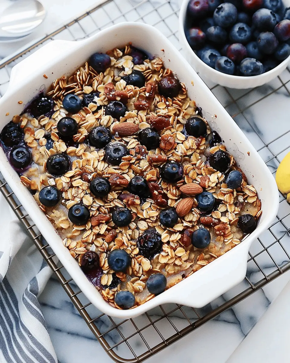 Blueberry Baked Oatmeal Bliss: A Healthy, Easy Morning Treat