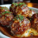 Cheesy BBQ Meatballs