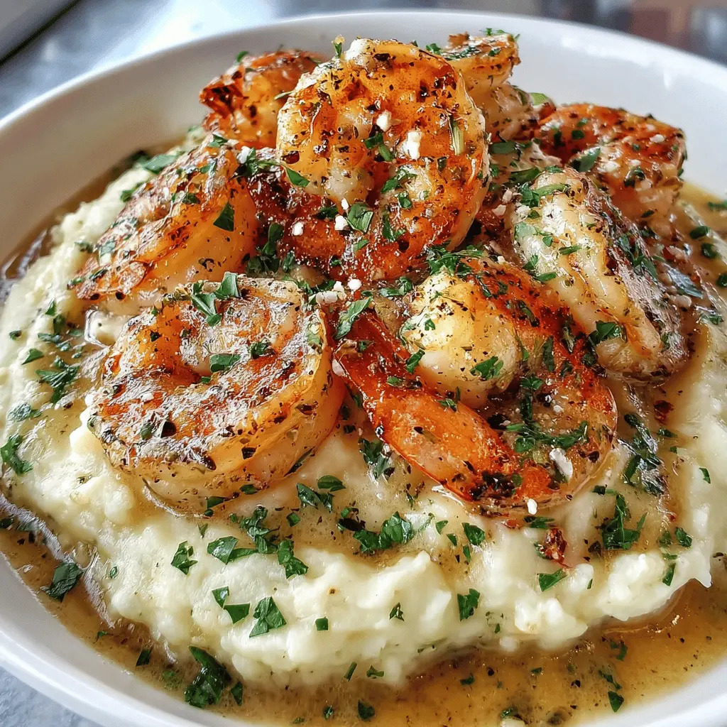 Creamy Garlic Shrimp: Indulgent Delight Over Mashed Potatoes