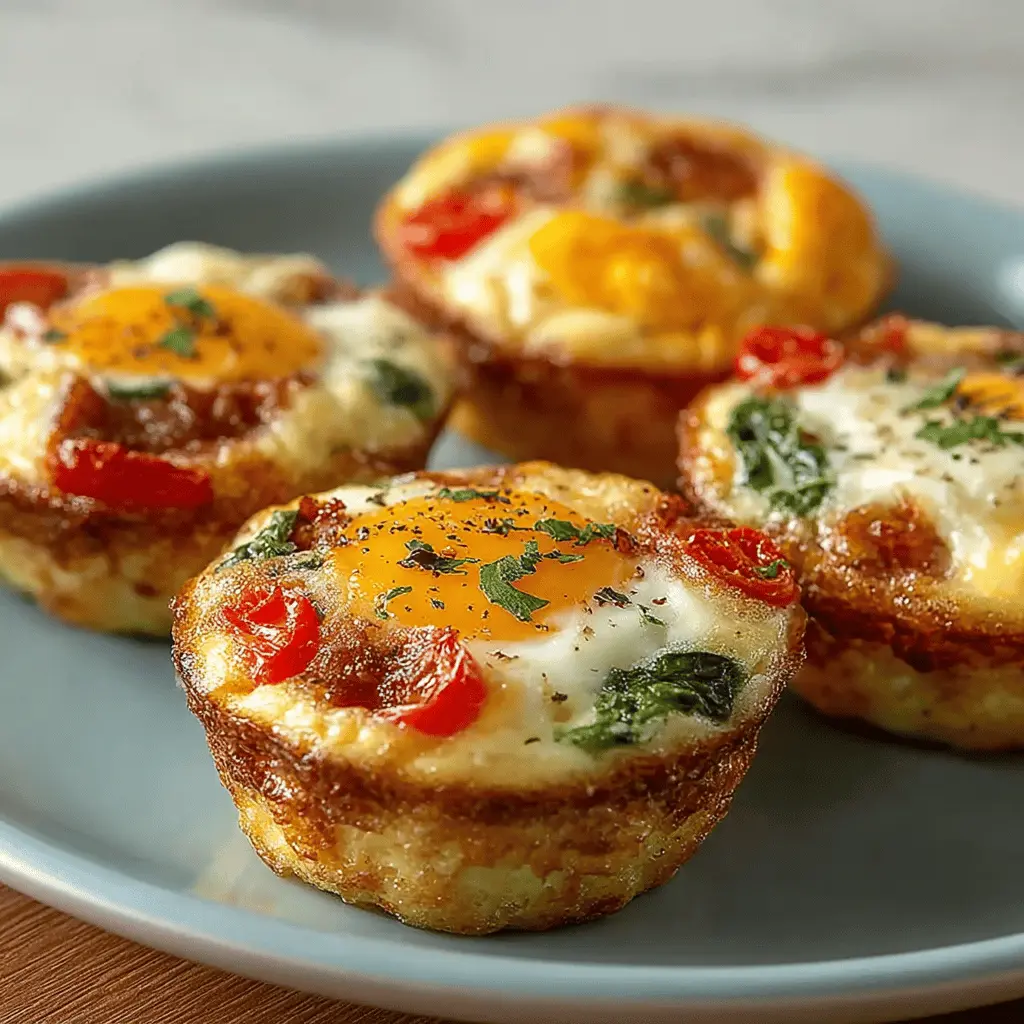 Easy Healthy Breakfast Egg Muffins with Turkey Bacon and Veggies