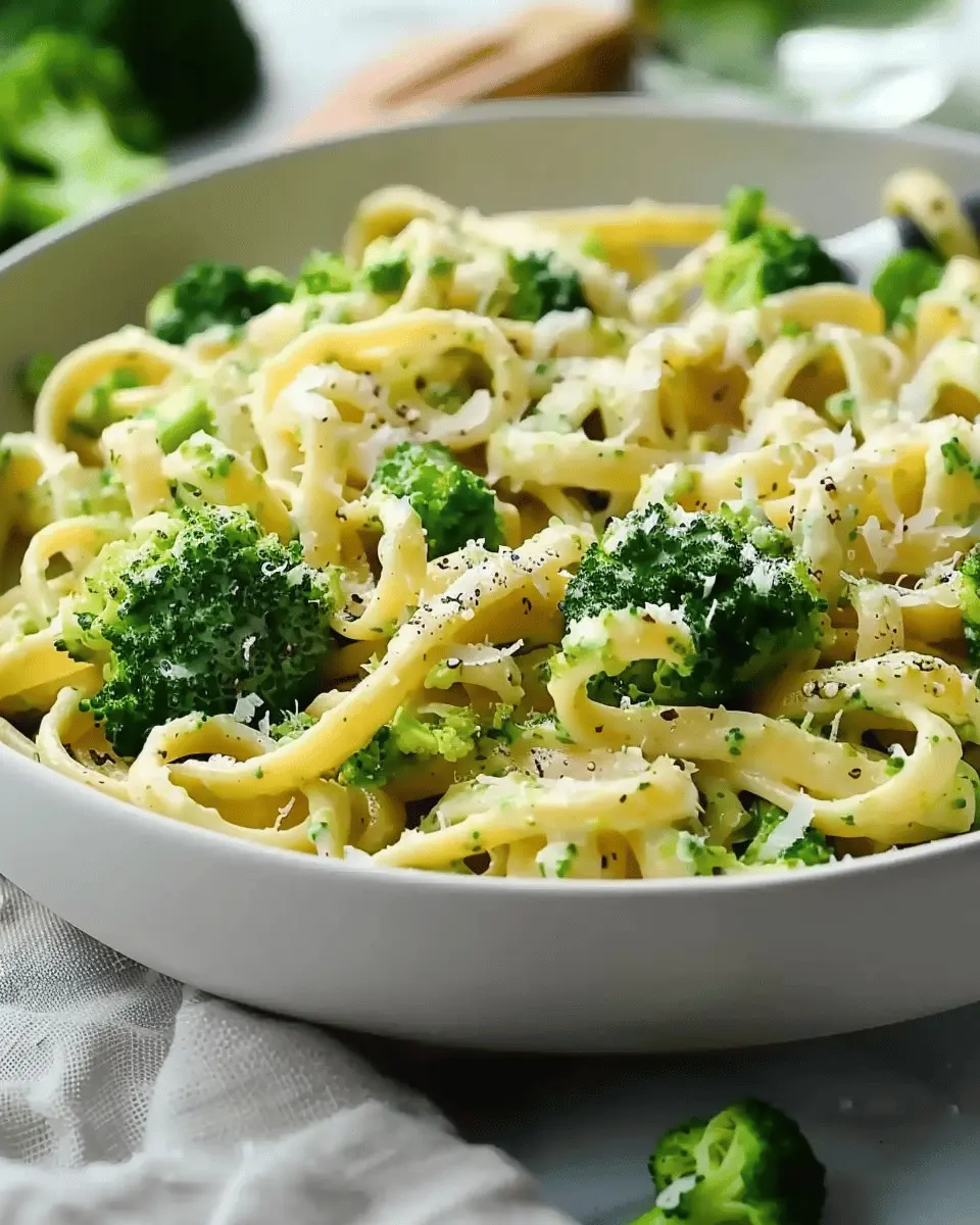 Light and Healthy Broccoli Pasta with Turkey Bacon and Chicken Ham
