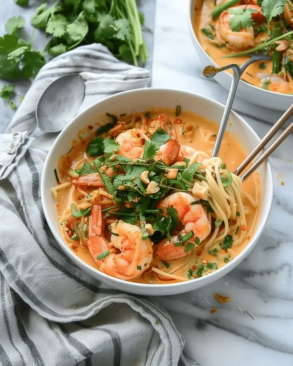 Thai-Style Coconut Curry Shrimp Noodle Bowls: A Flavorful Delight