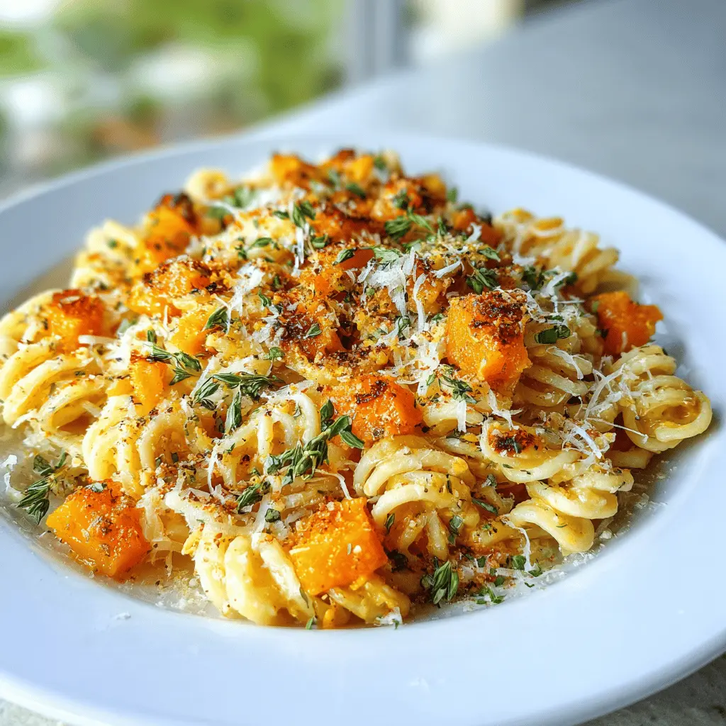 Brown Butter Butternut Squash Pasta with Turkey Bacon Bliss