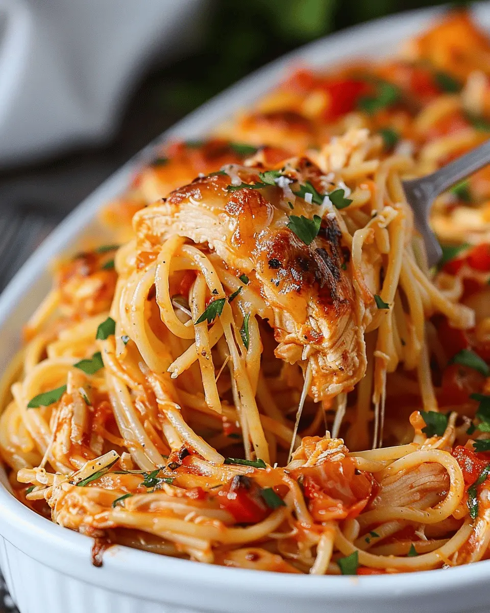 Chicken Spaghetti with Turkey Bacon: A Comforting Family Favorite