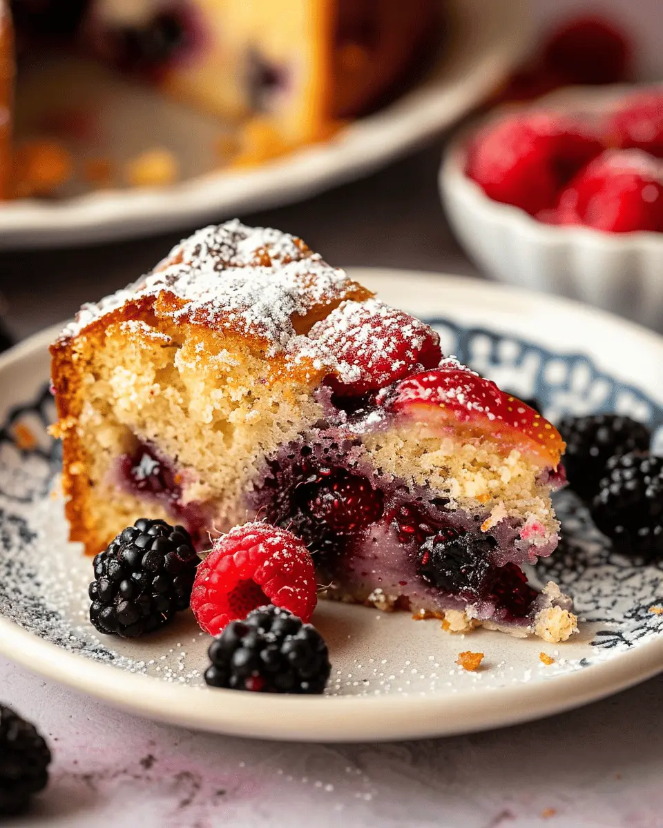 Easy Moist Mixed Berry Cake: Indulgent One Bowl Delight