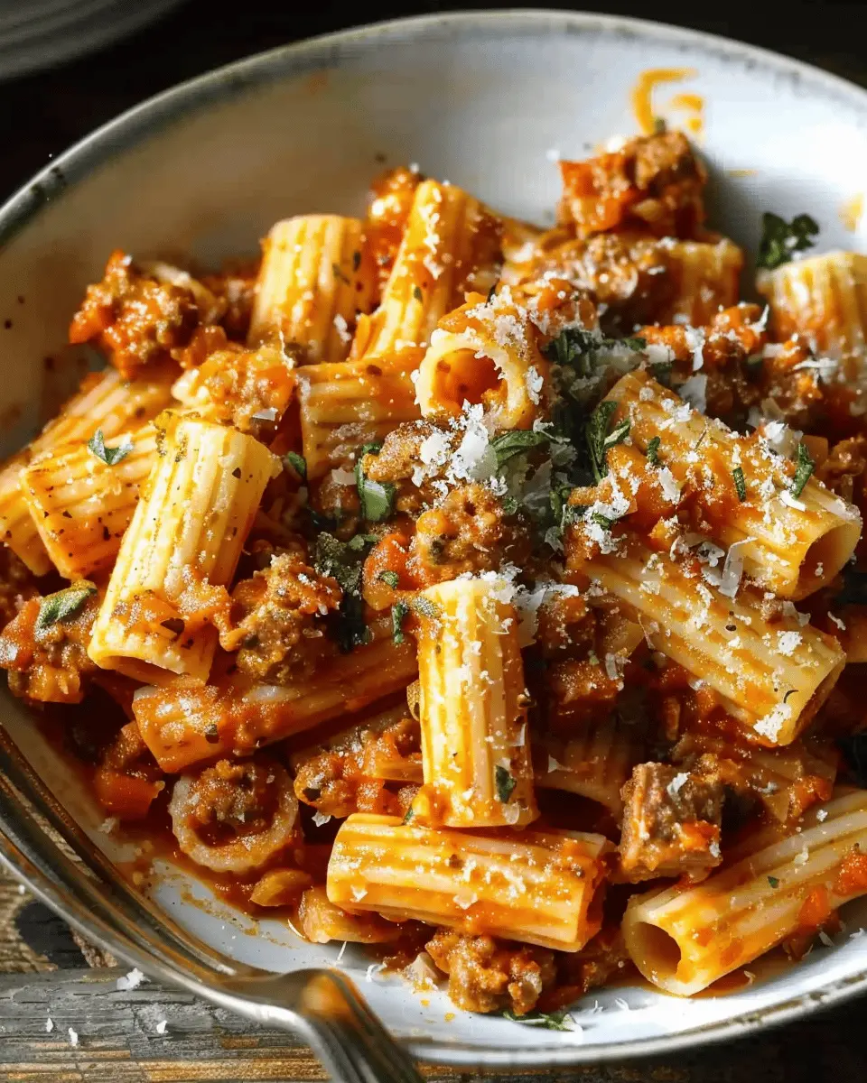 Italian Sausage and Chorizo Rigatoni: Easy Weeknight Delight