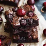 Roasted Chocolate Cherry Brownies
