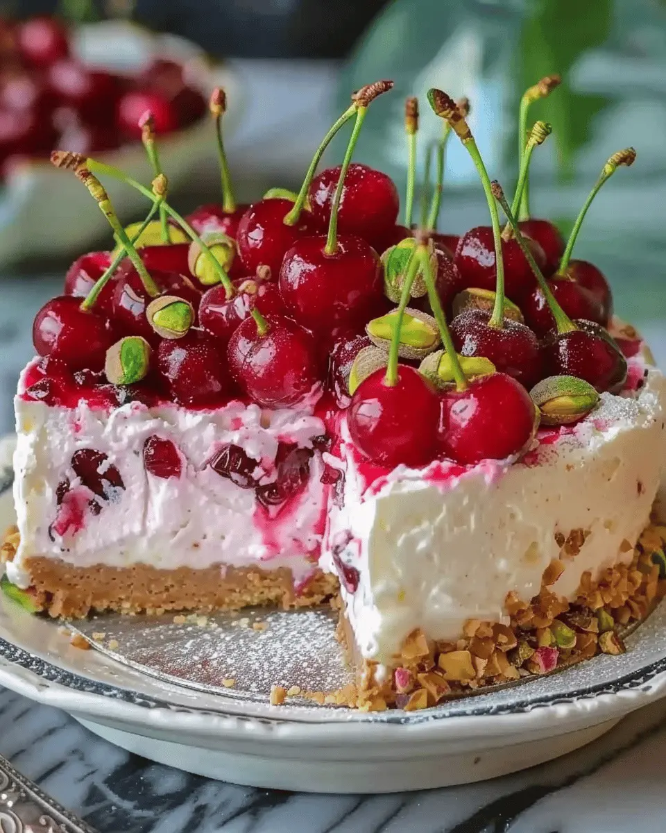 Cherry Pistachio Cheesecake: An Indulgent Homemade Delight