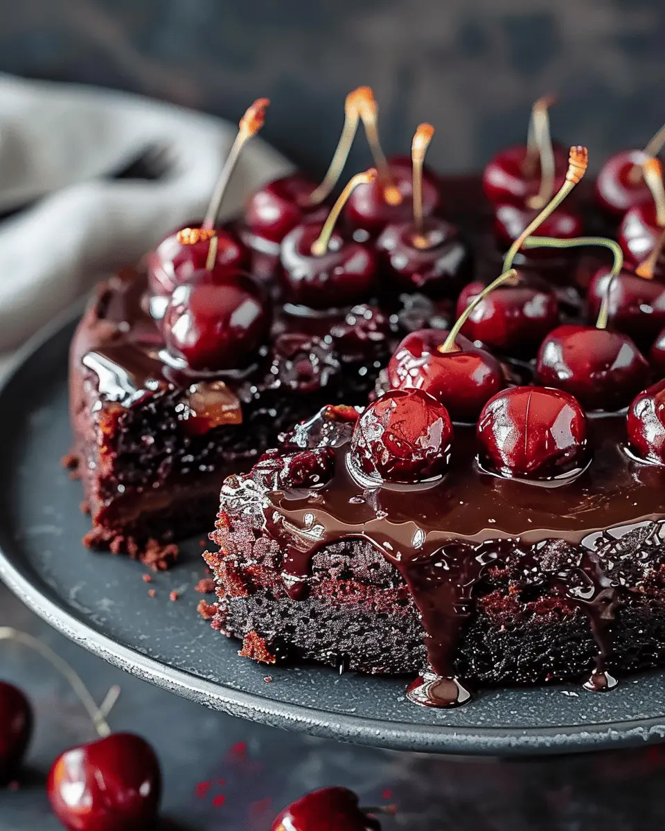 Chocolate Cherry Upside Down Cake: Easy Indulgence for Home Bakers